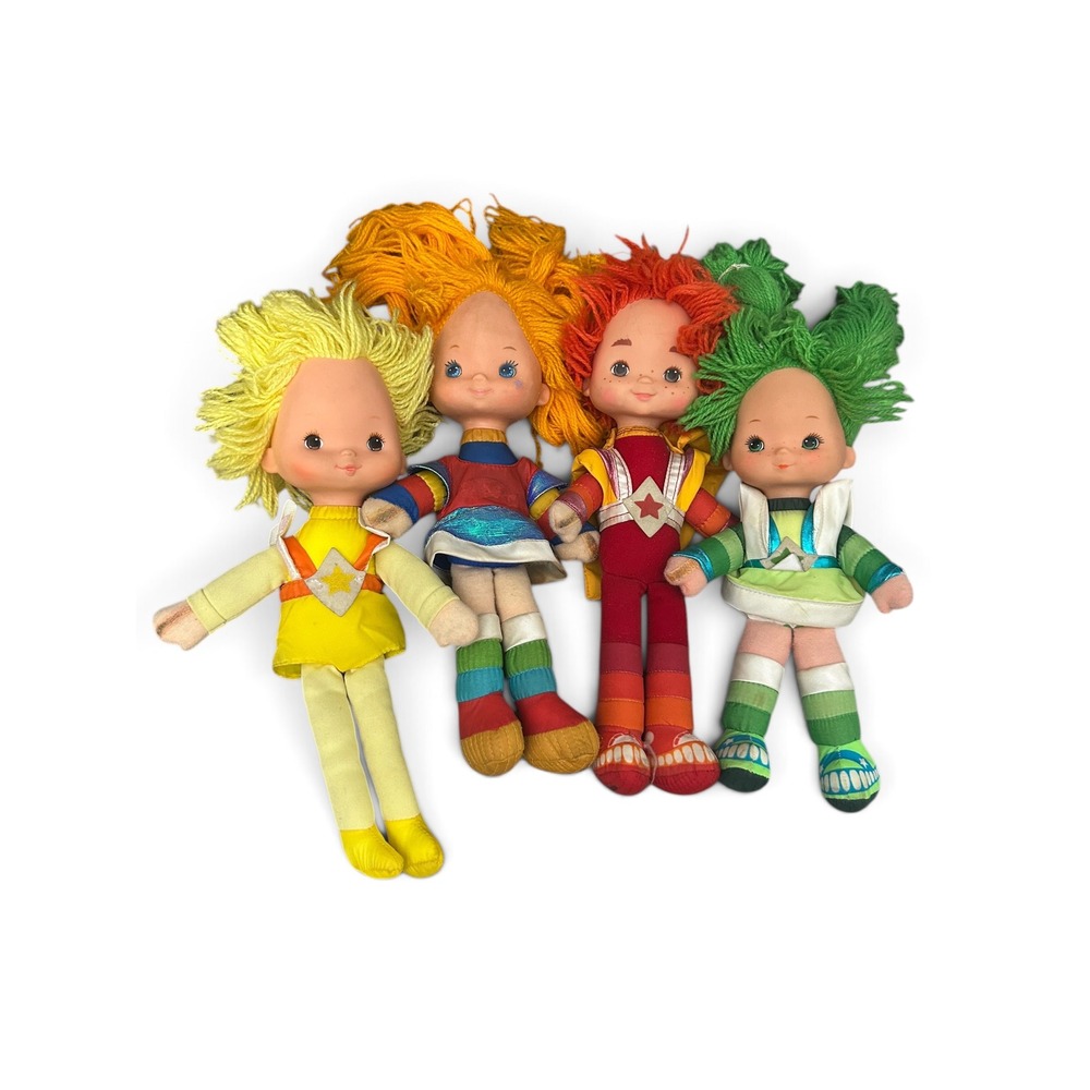 Vintage 1983 Hallmark Rainbow Brite & Color Kids Plush Doll Lot (4)